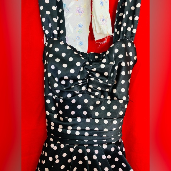 🎀TeezeMe pink and black polka dot dress bow back🎀 - Picture 4 of 12
